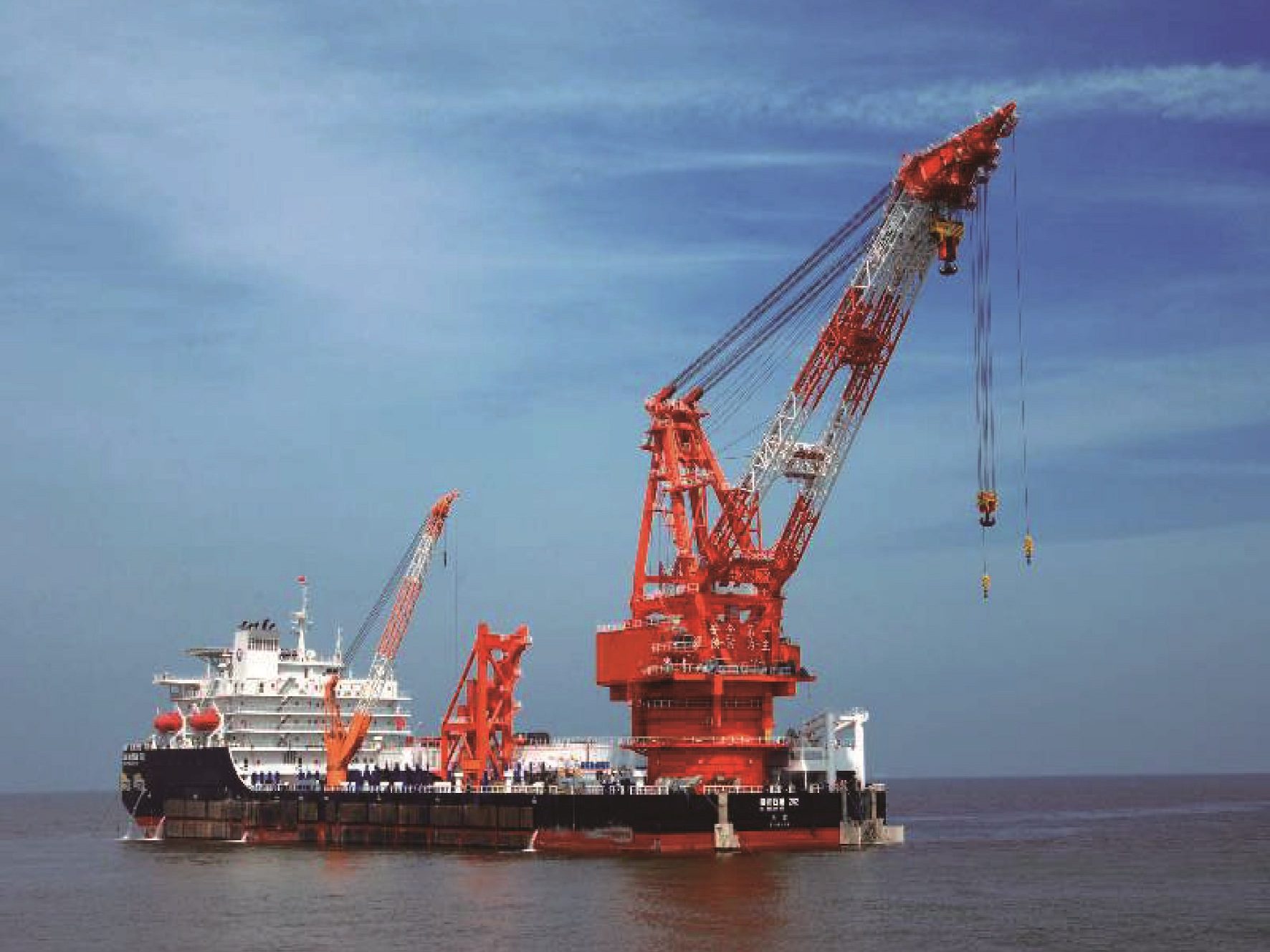 Shanghai 350T Floating Crane Hoisting system on the Ship